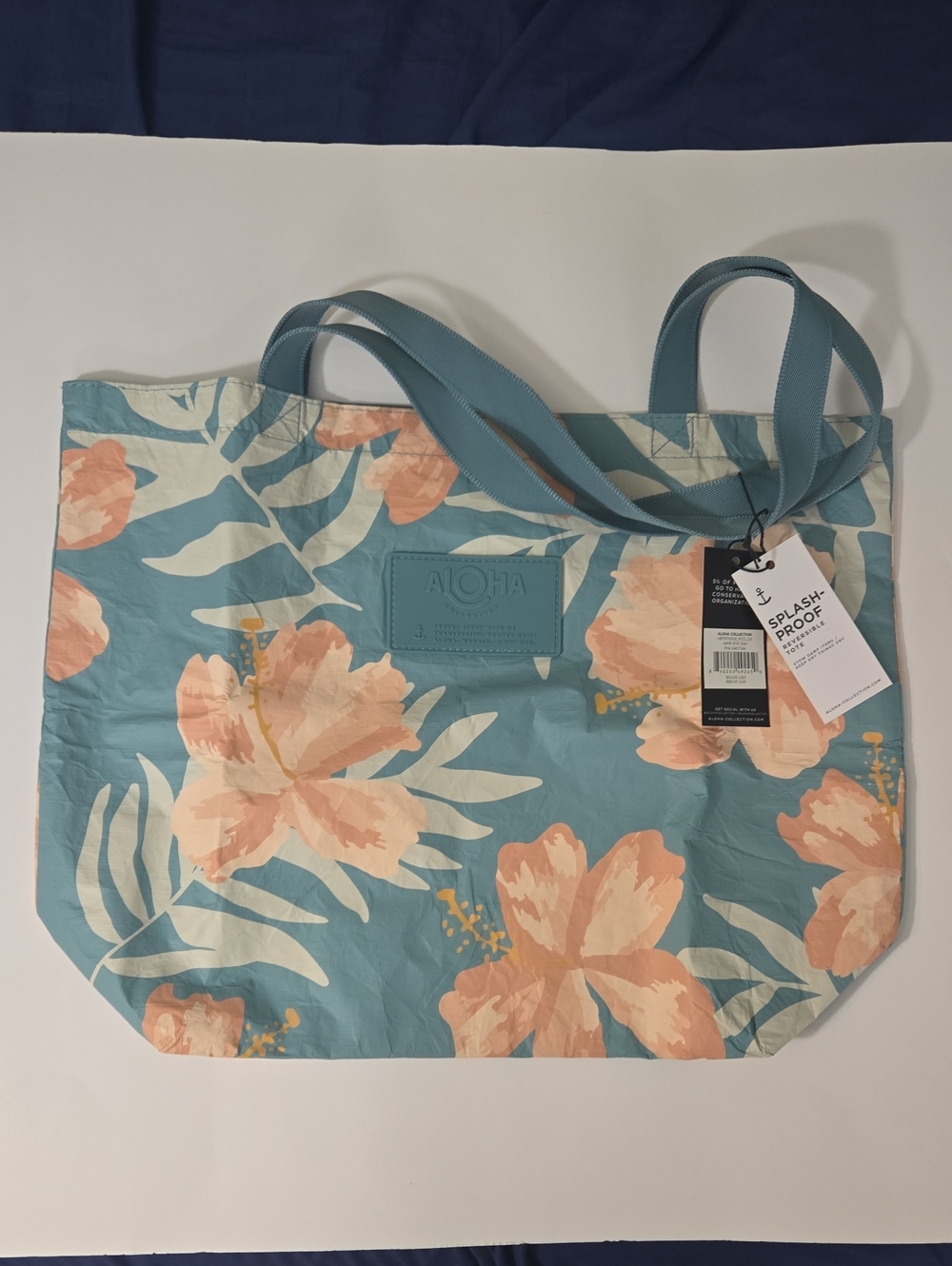 Reversable Tote in Adrift Pink Salt/ Tide